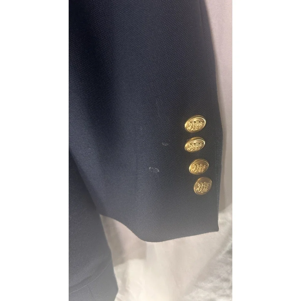 Vtg John Weitz Palm Beach‎ Mens Navy Blazer Sport Coat Gold Buttons 42R USA